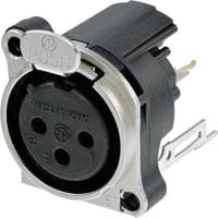 Neutrik NC3FBV2 XLR-connector Flensbus, contacten recht Aantal polen: 3 Zwart 1 stuk(s) - thumbnail