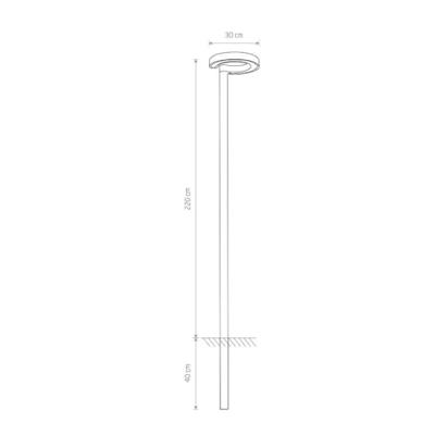 Lyora Design lampPole Led 220 cm hoog - 9185