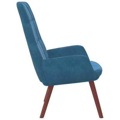 Relaxstoel fluweel blauw Relaxstoel fluweel blauw