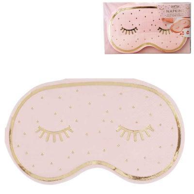 Ginger Ray servetten slaapmasker 16 cm 16 stuks | 20 stuks