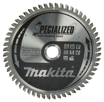 Makita Invalcirkelzaagblad voor Aluminium | Specialized | Ø 165mm Asgat 20mm 56T - B-56770