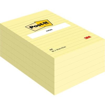 Memoblok Post-it 660 lijn 102x152mm canary yellow | 6 stuks Memoblok Post-it 660 lijn 102x152mm canary yellow | 6 stuks