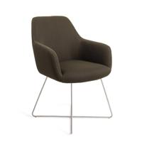 Jesper Home Eetkamerstoel 'Hiroo' Draaibaar, Cross Steel, kleur Jungle Jewel - thumbnail