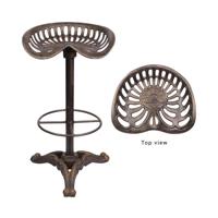 Gietijzeren barkruk, bronzen kleur - thumbnail