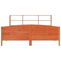 Bed met boekenkast zonder matras grenenhout wasbruin 180x200 cm - thumbnail