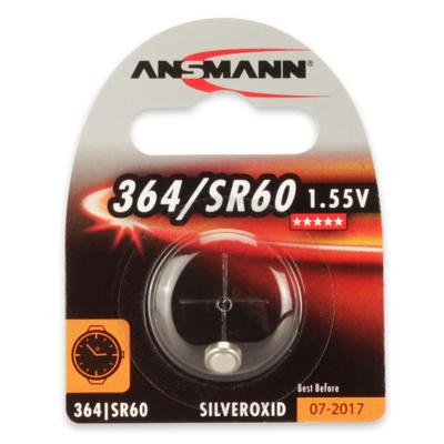 Ansmann Knoopcel 364 1.55 V 1 stuk(s) 9 mAh Zilveroxide Silberoxid Knopfzelle SR60 / SR621 / 364