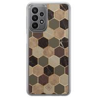 Samsung Galaxy A23 hybride hoesje - Kubus groen bruin - thumbnail