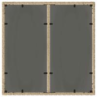 Tuintafel met glazen blad 90x90x75 cm poly rattan beige - thumbnail