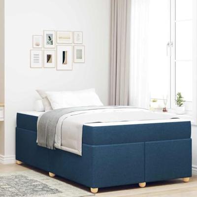 Bedframe met matras Blauw 120 x 200 cm Stof