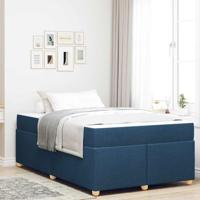 Bedframe met matras Blauw 120 x 200 cm Stof - thumbnail