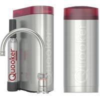 Quooker Classic Nordic Round Kokendwaterkraan Single Tap Set - Kokend Water - RVS - Inclusief COMBI Reservoir & CUBE - Direct Gekoeld Bruisend Water - thumbnail
