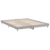 Bedframe bewerkt hout grijs sonoma eikenkleurig 120x200 cm - thumbnail