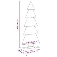 Kerstdecoratie kerstboom 150 cm metaal zwart - thumbnail