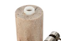 Zeepdispenser Home ESPRIT Crème Zilverkleurig Hars Polyethyleen Marmer 7 x 7 x 17,5 cm - thumbnail