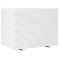 Plantenbak 90x60x72 cm massief grenenhout wit - thumbnail