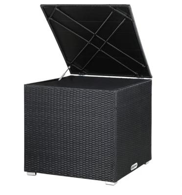 Polyrotan kussenbox Zwart 318L