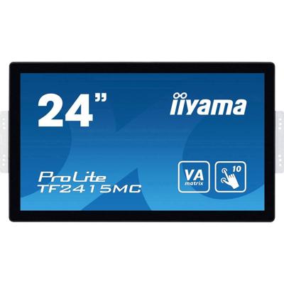 Iiyama ProLite TF2415MC Touchscreen monitor Energielabel: F (A - G) 60.5 cm (23.8 inch) 1920 x 1080 Pixel 16:9 16 ms HDMI, VGA, DisplayPort, RJ45, Jackplug VA