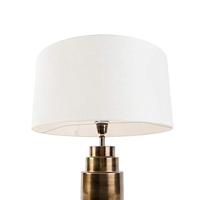 QAZQA Art deco tafellamp met kap wit 50 cm - Bruut - thumbnail