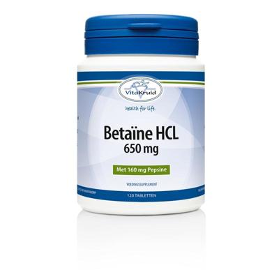 Vitakruid Betaine HCL 650mg & pepsine 160mg 120 Tabletten
