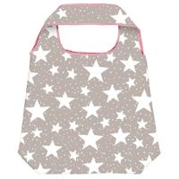 Moses opvouwbare boodschappentas Magische Sterren 10 liter grijs - thumbnail