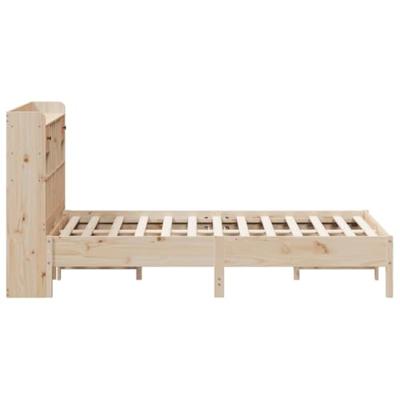 Bed met boekenkast zonder matras massief grenenhout 140x190 cm