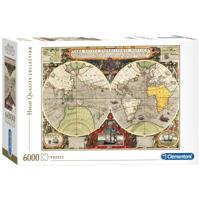 Clementoni legpuzzel Antieke nautische kaart 6000 stukjes - thumbnail