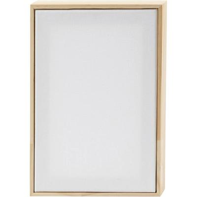 Creativ Company Gespannen canvas met lijst, afm 15,8x23,8 cm, 280 gr, wit, 1 stuk