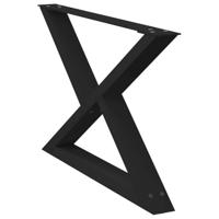 Salontafelpoten 2 st 70x(42-43,3) cm staal zwart - thumbnail