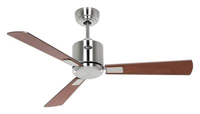 CasaFan ECO NEO III 103 BN-NB/KI WiFi Flügel Nussbaum/Kirsche Plafondventilator 16 W (Ø x h) 103 cm x 360 mm Chroom (geborsteld) Met afstandsbediening, Timer,