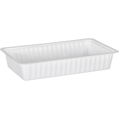 Bak | PS | A21 | snackbak | 205x120x36mm | wit | 1000 stuks