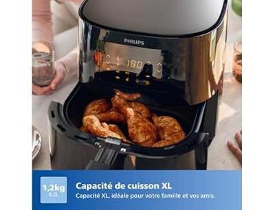 Philips HD9280/70 Essential Airfryer XL Airfryer Zwart - thumbnail