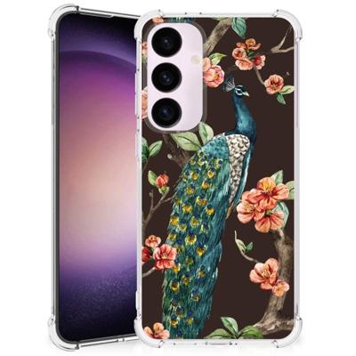 Samsung Galaxy S24 Plus Case Anti-shock Pauw met Bloemen Samsung Galaxy S24 Plus Case Anti-shock Pauw met Bloemen