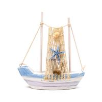 Strandsouvenir - Zeilboot Blauw Ster - thumbnail