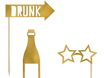 Photo Booth Props Party Goud