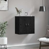 Wandkast Zwart eiken 60 x 31 x 60 cm Bewerkt hout - thumbnail