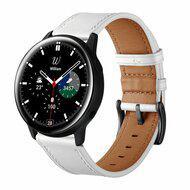 lederen bandje - Wit - Samsung Galaxy Watch - 42mm - thumbnail