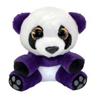 Lumo Stars knuffelpanda Mama 24 cm wit/paars - thumbnail