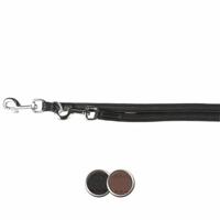 Trixie hondenriem politielijn active comfort leer zwart - thumbnail