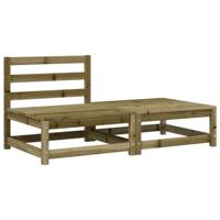 Tuinbank zonder armleuningen met kussens en voetenbank - thumbnail