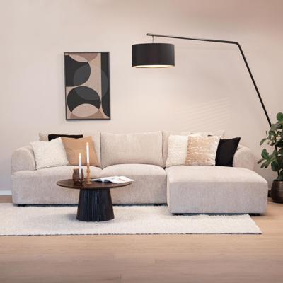 Sohome 2,5-zits Loungebank 'Richard' Rechts, Chenille, kleur Zand
