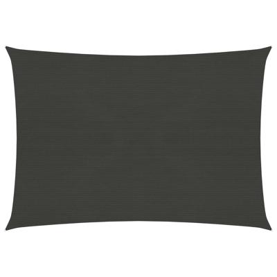 VidaXL Zonnezeil 160 g/m² 5x6 m hdpe antracietkleurig