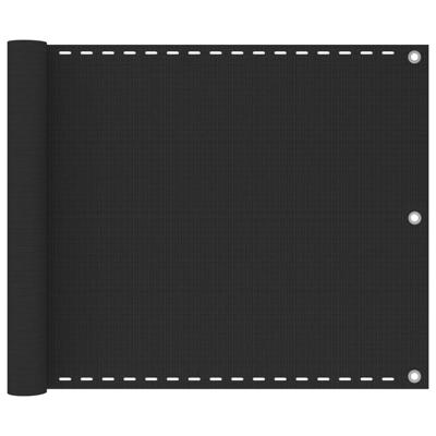 VidaXL Balkonscherm 75x500 cm hdpe antracietkleurig VidaXL Balkonscherm 75x500 cm hdpe antracietkleurig