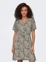 Only Onlevida S/s Short Dress Wvn Noos Zomerjurkjes Pumice Stone Alma Heart Leo - thumbnail
