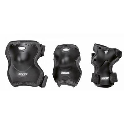 Roces - super skatebescherming 3-pack - knie, pols & elleboog - volwassenen - zwart - maat l