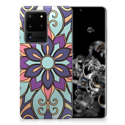 Samsung Galaxy S20 Ultra | TPU Case | Purple Flower Samsung Galaxy S20 Ultra | TPU Case | Purple Flower