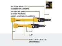 DeWALT Extension Wands | Verlengbuizen | 32, 48 en 64 mm - DXVA00-1200E - thumbnail