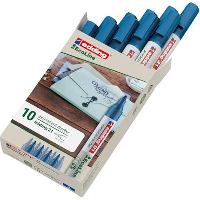 Viltstift edding 21 eco rond 1.5-3mm blauw | 10 stuks