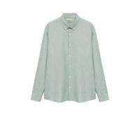 Mango Man regular fit overhemd kaki - thumbnail
