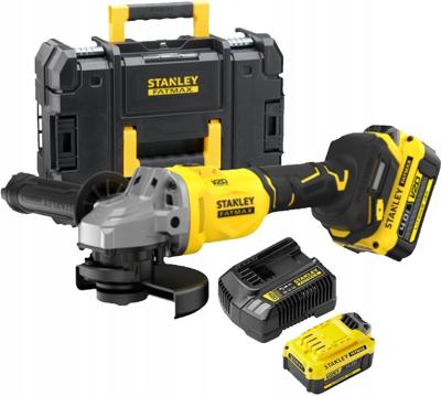 Stanley Haakse slijper SFMCG710M1T-QW | Brushless | V20 | 18V | 125mm | In koffer | Incl. 2x 4.0Ah accu en lader - SFMCG710M1T-QW