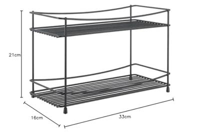 Metaltex Oregano Kruidenrek 2 Etages Mat Zwart/Metaal